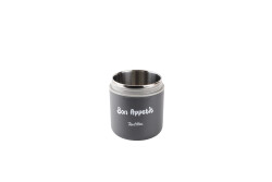 PASLANMAZ ÇELİK YUVARLAK 2 KATLI FÜME-GRİ PLASTİK KAŞIKLI YEMEK TAŞIMA KABI 710ML - 3