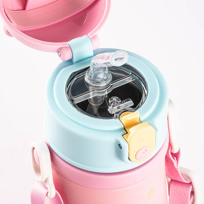 PEMBE ASKILIKLI PASLANMAZ ÇELİK ÇOCUK TERMOSU 300 ML - 2
