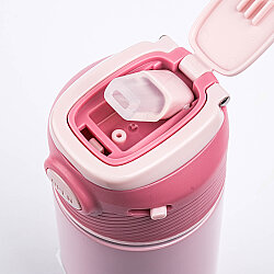 PEMBE ÇİFT KATMANLI PASLANMAZ ÇELİK TERMOS 350ML - 2