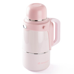 PEMBE ÇİFT KATMANLI TUTACAKLI PASLANMAZ ÇELİK TERMOS 800ML - Tantitoni