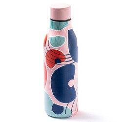 PEMBE DESENLİ PASLANMAZ ÇELİK TERMOS 550ML - Tantitoni