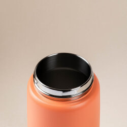 PEMBE PASLANMAZ ÇELİK ÇİFT ASKILI TERMOS 420ML - 3