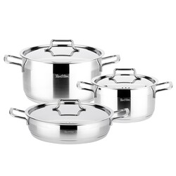 PREMIUM 6 PARÇA PASLANMAZ ÇELİK TENCERE SETİ 1 - Tantitoni