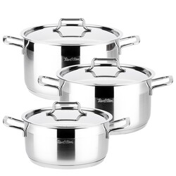 PREMIUM 6 PARÇA PASLANMAZ ÇELİK TENCERE SETİ 2 - Tantitoni