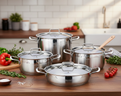 PREMIUM 8 PARÇA PASLANMAZ ÇELİK TENCERE SETİ - Tantitoni (1)