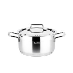 PREMIUM PASLANMAZ ÇELİK TENCERE 18X10CM - Tantitoni