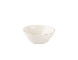 REACT KREM RENGİ GOLD YALDIZLI İNCE SERAMİK ÇEREZLİK-KASE 12CM - TANTİTONİ