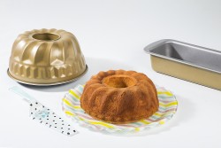 TANTİTONİ - 006-01-sılver gold renkli klasik kek kalıbı 23cm (1)