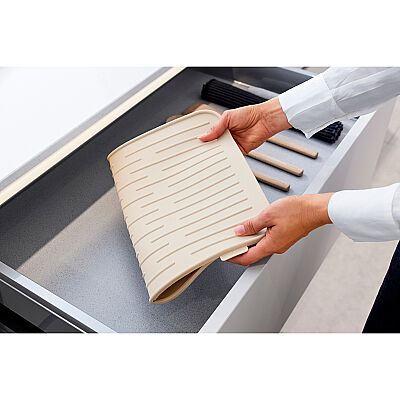 SINKSIDE SOFT BEIGE SİLİKON BULAŞIK KURUTMA MATI - 5