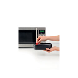 SİYAH ÇATAL KAŞIK BIÇAKLI YEMEK TAŞIMA SETİ 2 X 0,5L - 4