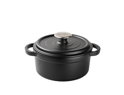 SİYAH DÖKÜM DEMİR YUVARLAK DERİN TENCERE 20CM - TANTİTONİ