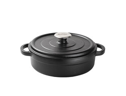 SİYAH DÖKÜM DEMİR YUVARLAK SIĞ TENCERE 24CM - TANTİTONİ