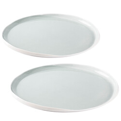 SKY MAVİ PORSELEN İKİLİ SERVİS TABAĞI SETİ 28.7CM - TANTİTONİ