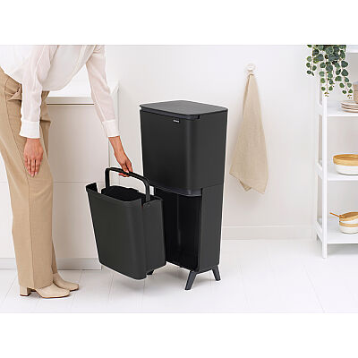 SORT UP RECYCLE HI DARK GREY İKİ BÖLMELİ ÇÖP KUTUSU 20+25L - 3