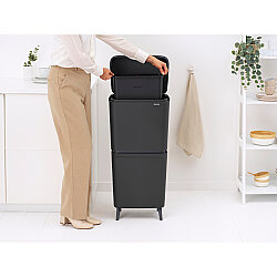 SORT UP RECYCLE HI DARK GREY İKİ BÖLMELİ ÇÖP KUTUSU 20+25L - 4