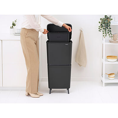 SORT UP RECYCLE HI DARK GREY İKİ BÖLMELİ ÇÖP KUTUSU 20+25L - 4