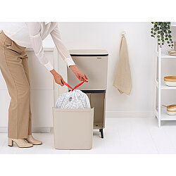 SORT UP RECYCLE HI SOFT BEIGE İKİ BÖLMELİ ÇÖP KUTUSU 20+25L - 5
