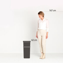SORT&GO RECYCLE LIGHT GREY ÇÖP KOVASI 40L - 4