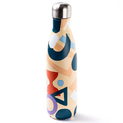 SOYUT ÇİZİM DESENLİ PASLANMAZ ÇELİK ŞİŞE TERMOS 500ML - TANTİTONİ