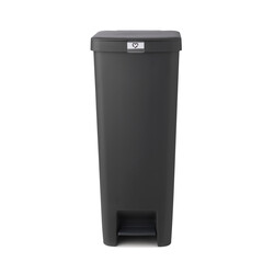 STEPUP KOYU GRİ PLASTİK PEDALLI ÇÖP KUTUSU 40L - Brabantia