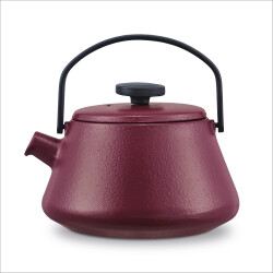 T-TIME AUBERGINE RED DEMİR DÖKÜM DEMLİK - 1