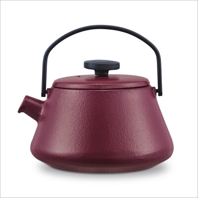 T-TIME AUBERGINE RED DEMİR DÖKÜM DEMLİK - 1