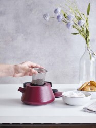 T-TIME AUBERGINE RED DEMİR DÖKÜM DEMLİK - 2