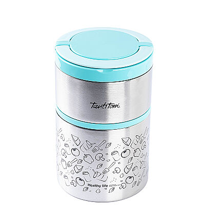 TANTİTONİ MAVİ 2 KATLI YEMEK TERMOSU 930ML - 1