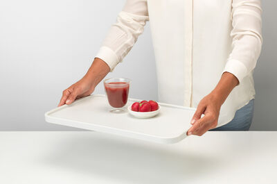 TASTY+ LIGHT GREY KESME TAHTASI VE SERVİS TEPSİSİ 27X43CM - 4