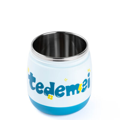  TEDEMEI MAVİ PASLANMAZ ÇELİK KAŞIKLI YEMEK TAŞIMA KABI 450ML - 3