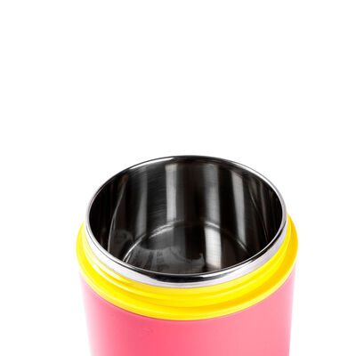 TEDEMEI PEMBE SARI PASLANMAZ ÇELİK YUVARLAK YEMEK TAŞIMA KABI 530ML - 4