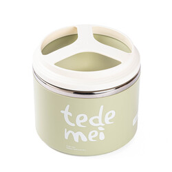 TEDEMEI YEŞİL PASLANMAZ ÇELİK YEMEK TAŞIMA KABI 1L - Tantitoni