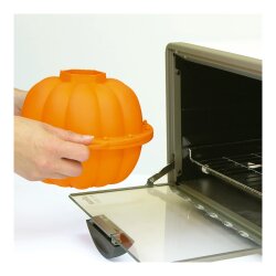 TURUNCU SİLİKON HALLOWEEN BALKABAĞI ŞEKİLLİ 3D KEK KALIBI - 4