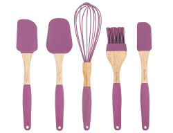 VİŞNE RENKLİ SİLİKON 5Lİ HAZIRLIK SETİ - Tantitoni