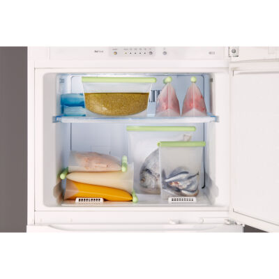 YEŞİL 3LÜ YENİDEN KULLANILABİLİR SİLİKON DÜZ SAKLAMA POŞETİ SETİ - 6