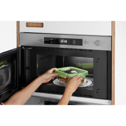 YEŞİL CAM SIZDIRMAZ KAPAKLI KARE SAKLAMA KABI 320ML - 4