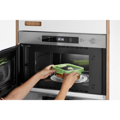 YEŞİL CAM SIZDIRMAZ KAPAKLI KARE SAKLAMA KABI 320ML - 4