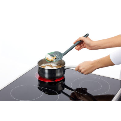 YEŞİL SİLİKON UÇLU PLASTİK KEVGİR - 5